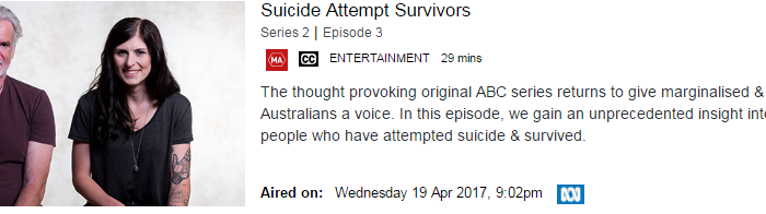You Can’t Ask That – Suicide Attempt Survivors